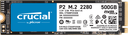 Crucial SSD 500GB P2 PCIe M.2 NVME PCIe 3.0 x4 (CT500P2SSD8)